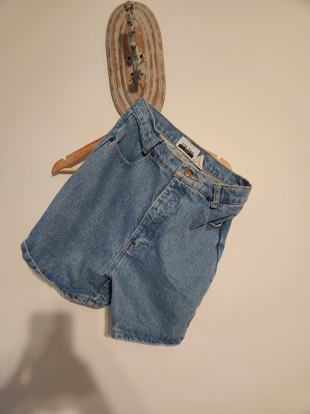 Vintage High-Rise Light Blue Denim Shorts - Unbranded